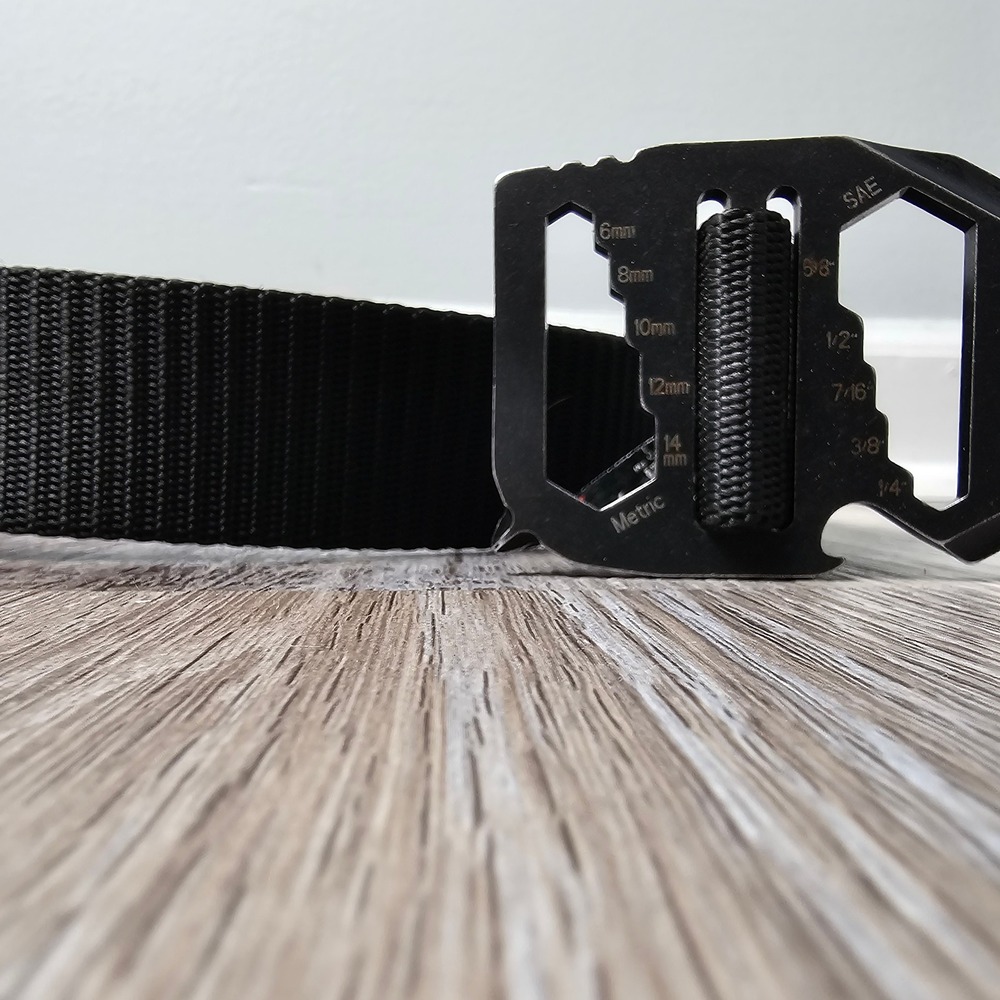 Bison Designs Kool Tool Mens Nylon Web Belt Medium Black Tactical Made USA